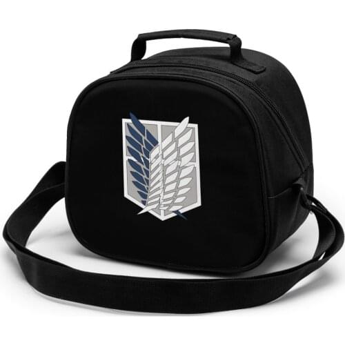 Anime Logo,aot Children Lunch Bag Lunch Bag Student Portable Insulated Office Lunch Box Picnic Bags Thermal Food Tote Handbag