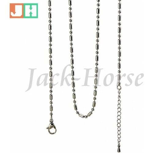 Free shipping 2.4mm stainless steel floating locket chain ball chain bamboo chain