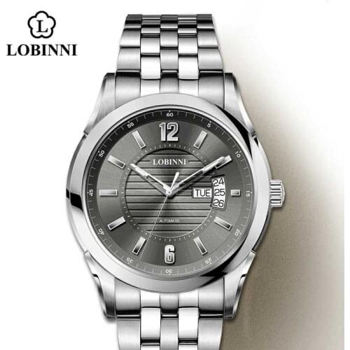 LOBINNI Janpan MIYOTA Men Mechanical Watch Automatic Business Male Wristwatch Waterproof relogio masculino Original Design