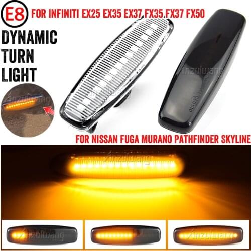 For Infiniti EX25 EX35 FX35 G25 Q60 QX50 JX35 For Nissan Fuga Pathfinder Murano Skyline Dynamic Turn Signal Light Side Marker