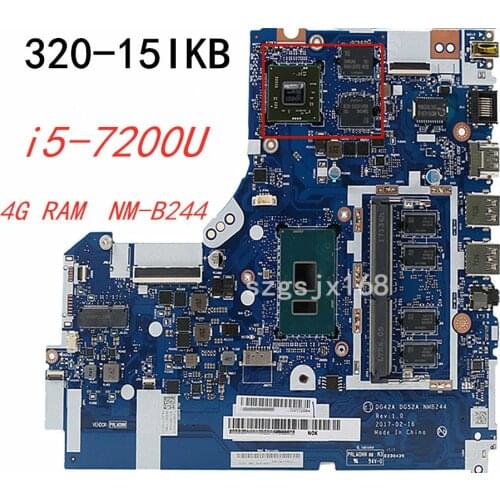 For xiaoxin chao 5000 lenovo 320 320c-15ikb laptop motherboard DG42A DG52A NM-B244 5b20q84217 with i5-7200U cpu 2gb gpu 4gb ram