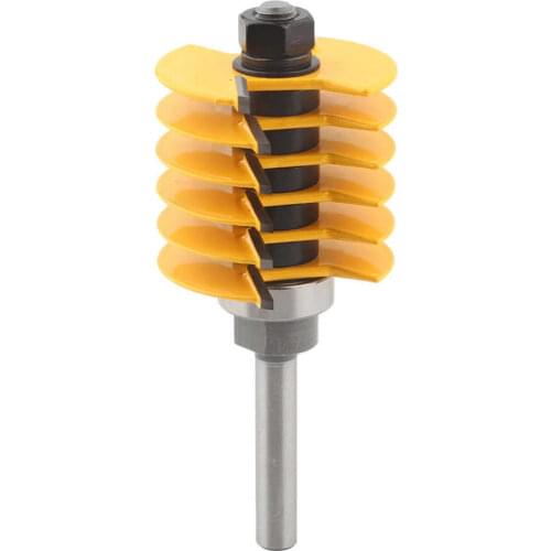 1pc 8mm Shank Router Bit Tungsten Steel Finger Glue Joint Router Bit Woodworking Tool Yellow Anti-Backlash Tools