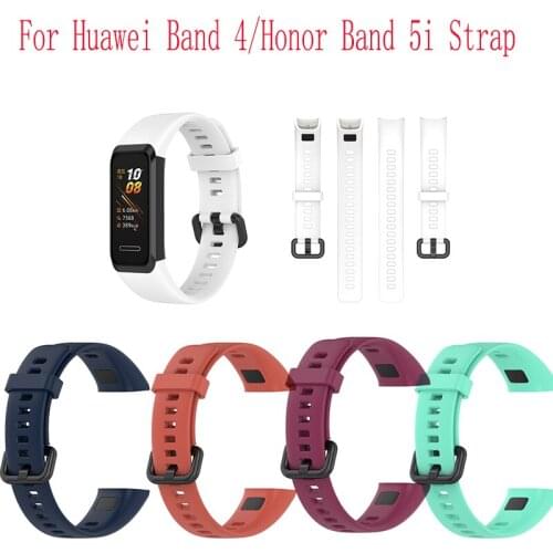 Soft Silicone Wrist Strap For Huawei Band 4 Smart Accessories Wristband Strap For Honor Band 5i Bracelet Wristband Replacement