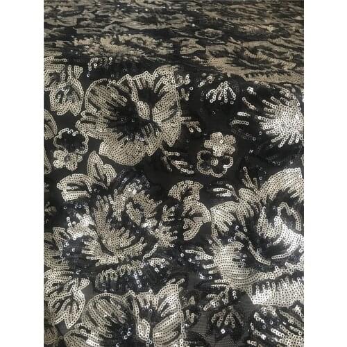 Nigerian Lace Fabrics African Lace Fabric SYJ-688688 High Quality sequins Lace Tulle French Net Lace Fabric For Wedding