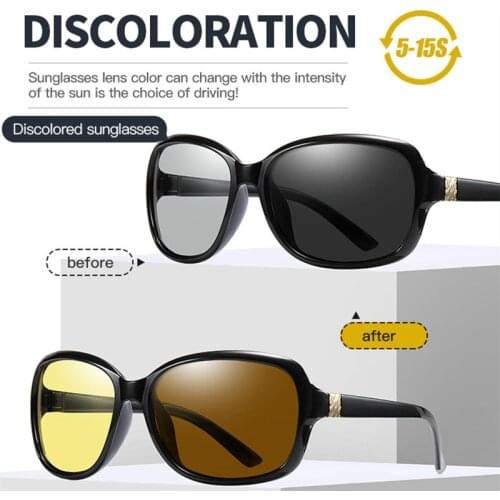 2020 New Retro Women Sunglasses Polarized Driving Photochromic Day Night Vision Goggle Glasses Women UV400 lentes de sol hombre