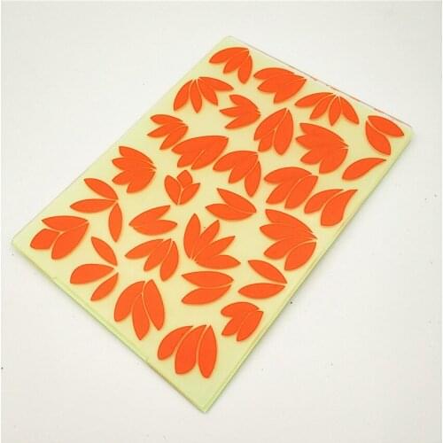 10.5x14.5cm Orange leave Embossing folders Plastic bump Scrapbooking DIY Template Fondant indentation Cake Photo Album Card Make
