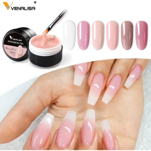 15ml High Viscosity Semi-transparent Builder LED Gel Clear Pink Camouflage Venalisa Nail Building Extending UV LED Builder Gel