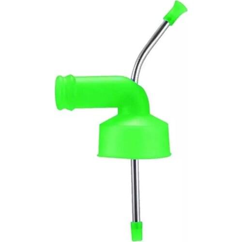 Lovely Green Color Can Beer Snorkel with Stainless Steel Tube for School Party