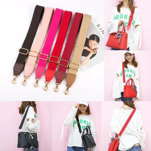 Bag strap 3.8cm wide Shoulder strap Cotton canvas cloth handle DIY Handbags handle belt Accessories adjustable 88~140