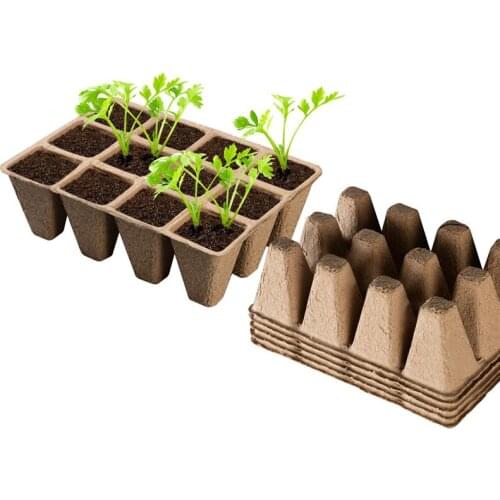 Rganic Biodegradable Paper Pots Plant Starters Seedling Herb Seed Nursery Cup Kit Eco-Friendly Home Cultivation Paper Planter