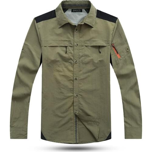 DAGEZI Fishing jacket quick-drying clothes Sun Protection Long-Sleeved Shirt