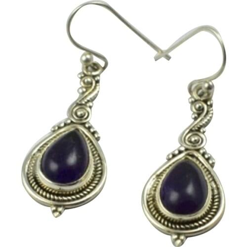 Lovegem Genuine Amethyst Earrings 925 Sterling Silver, 39.4 mm, A2244