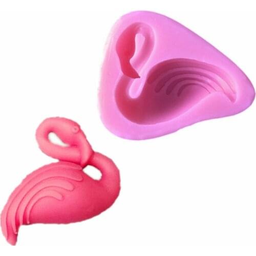 3D Flamingo Soap Silicone Mold Fondant Cake Molds Chocolate Candy Biscuits Moulds DIY Wedding Decoration Baking Tools