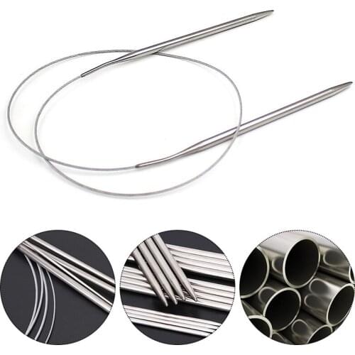 Stainless Steel Circular Knitting Needles 43/60/120cm Sweater Weaving Tools DIY Knit Sewing Accessories Crafts