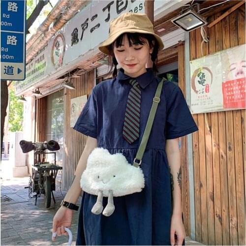 Japanese cartoon sweet lolita cloud crossbody bag cute kawaii girl school fashion bag loli cosplay gothic lolita bag cos