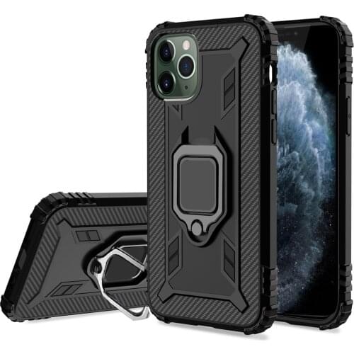 Shockproof Armor Kickstand Cases For iPhone 12 11 Pro Max 6 6S 7 8 Plus X XS XR Case Antishock Magnetic Car Holder Ring Cover