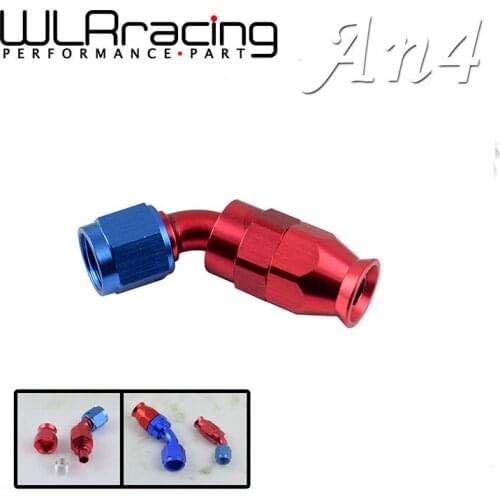 WLR RACING - AN4 AN-4 45 DEGREE REUSABLE SWIVEL HOSE END FITTING AN4 WLR-SL6045-04-311