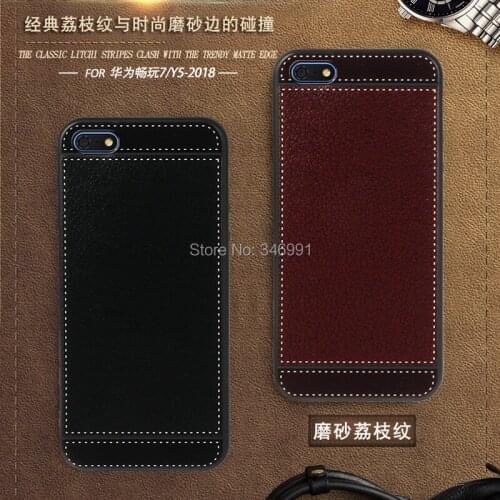 Y5 2018 Cases for Huawei Honor 7A DUA-L22 Russian version 5.45" Case leather Soft Black silicone Cover for Huawei Y5 Prime 2018