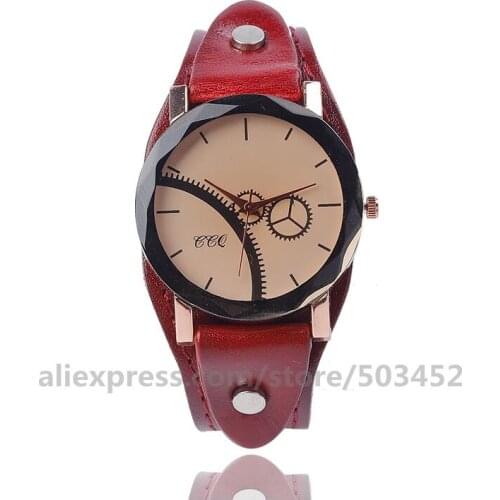 100pcs/lot CCQ 919994 Relogio Feminino Genuine Leather Belt Watch Women Vintage Casual New Strap Ladies Watches