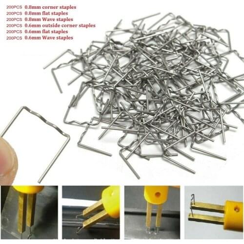 1200PCS Staples For Hot Stapler Plastic Repair Wave Staples Bumper Bodywork Repairs For Plastic Welder/Car Bumper Repair Kit