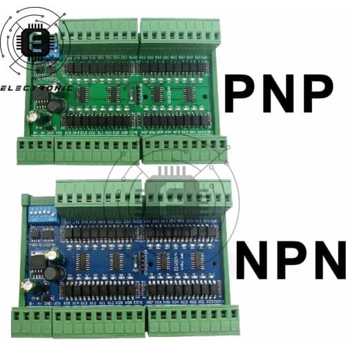 32ch PNP NPN Isolated Digital Input RS485 Modbus Rtu Controller DC 12V 24V PLC Switch Quantity Acquisition Board