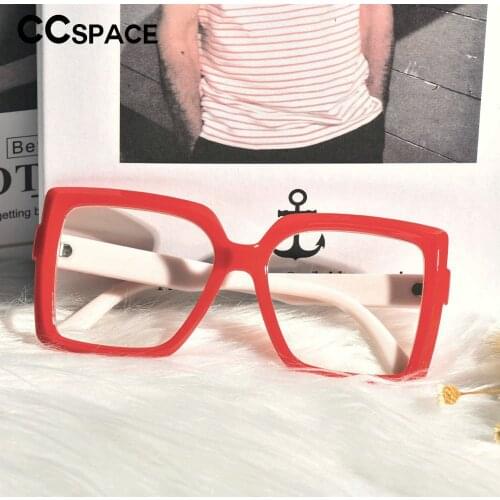 53319 Large Size Square Ladies Eyewear Transparent Lenses Decorative Men Womens Glasses UV400