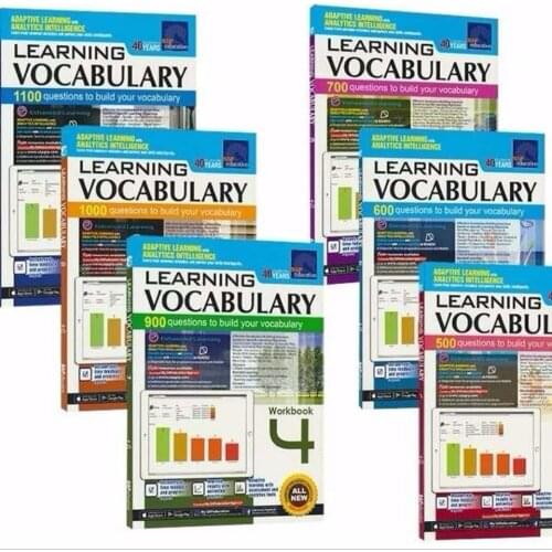 6 Books/set SAP Learning Vocabulary 1-6 Education English Wrods Learning Workbook Homeschool Supplies Educational