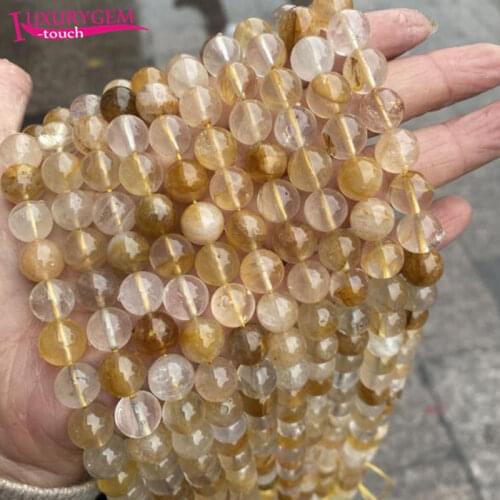 High Quality Natural Multicolor Crystal Stone Round Shape Loose Spacer Smooth Beads 6/8/10/12mm DIY Jewelry Accessory 38cm sk76