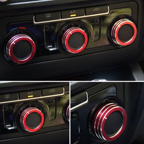 Case for Volkswagen Golf 6 VW golf 6 MK6 GTI aluminum alloy accessories AC knob protection decorative circle car styling