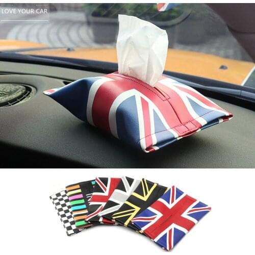 For MINI Cooper R50 R52 R53 R55 R56 R57 R58 R59 R60 R61 F54 F55 F56 F57 F60 Car Tissue Napkin Box Paper Towel Storage Bag