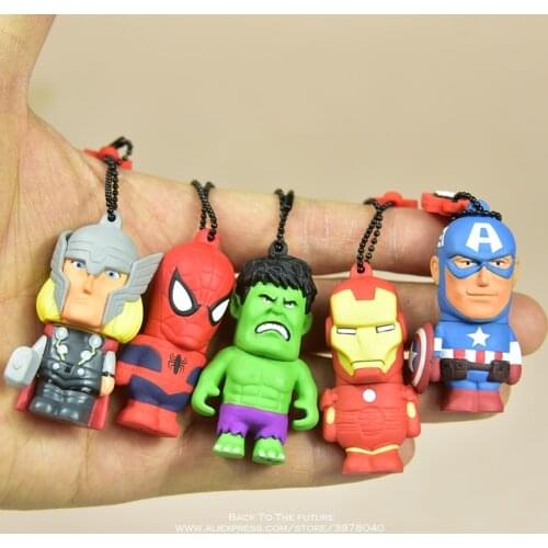 Disney Marvel Avengers Iron Man Hulk Spider Man 5cm Action Figure Posture Anime Decoration Collection Figurine Toys model gift