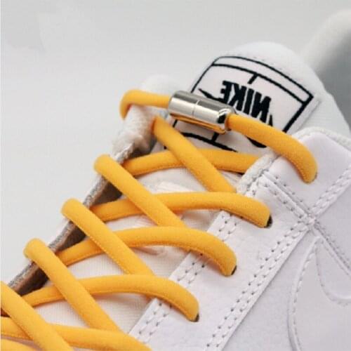 Elastic No Tie Shoelaces Semicircle Shoe Laces For Kids and Adult Sneakers Shoelace Quick Lazy Metal Lock Laces Shoe Strings