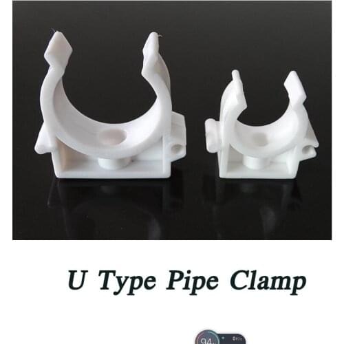 PVC Pipes Plumbing Fittings / U Type Pipe Clamp / 20MM Pipe Strap / Fixed plumbing accessories 100PCS