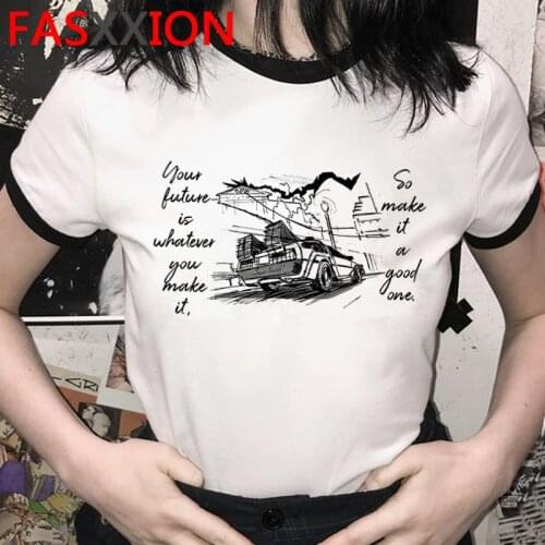 Back to the Future clothes t-shirt male white t shirt streetwear couple clothes tshirt summer top graphic tees women