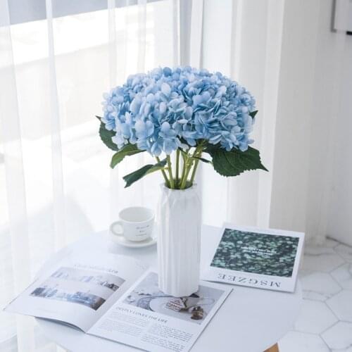 Artificial Flowers Fake Plant Hydrangea Bouquet Vases for Home Garden Christmas Crafts Handwork Gifts Wedding Decorative Flowers