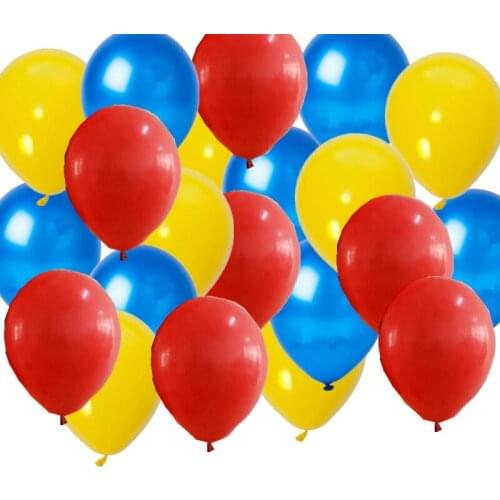 30pcs/lot 10 Inch Red Blue Yellow Latex Balloons Kids Adult Birthday Party Decoration Wedding Child Party Balloons toy