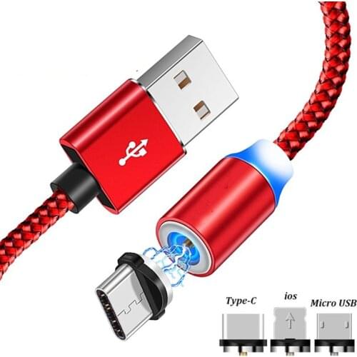 Magnetic Charging Wire USB Type C Cable for Xiaomi mi 9 redmi note 7 pro Type-C Cord USB C Cable Magnet Charger for iphone 7 8 X