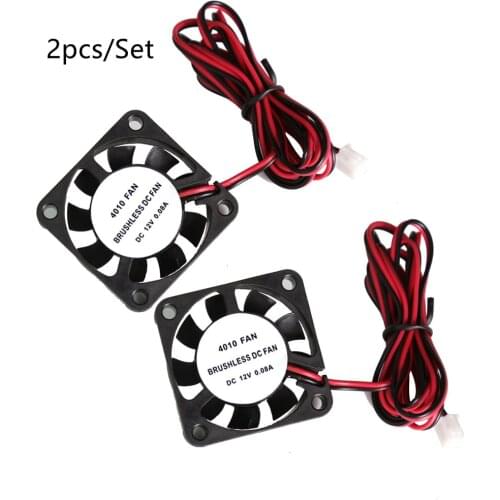 New Anet A8 Plus Fan DC12V 24V 40X40X10MM Sleeve/Ball Cooling Fan 4010 PC Laptop Computer Case Brushless Cooler Fan 2Pcs/set