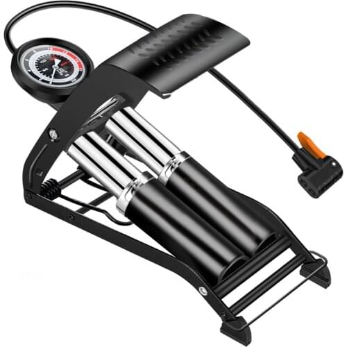 Single Double Air Pump Precision High Pressure Pedal Inflator Portable Foot Air Ball Bicycle Motorcycle Car Pumping Balls