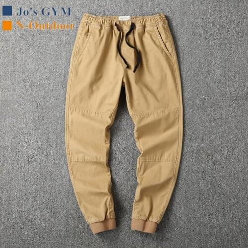 Autumn Outdoor Overalls Pants Man Korean Version Small Feet Straight Trousers Solid Color Leisure Comfortable Hiking Street Pant