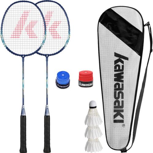 Kawasaki 1 Pair Of Badminton Racket 1U Aluminum Alloy Frame Badminton Racquet With String For Outdoor Entertainment UP-0158