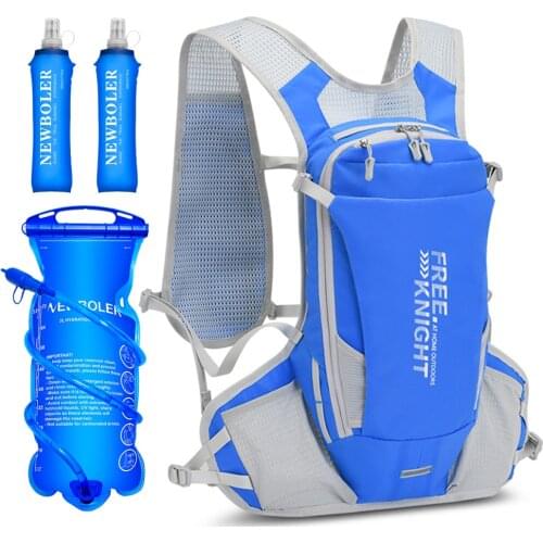 Trail Running Backpack 12L Ultra Running Cycling Hydration Vest Pack Marathon Running Bike Rucksack Option 2L Water Bag