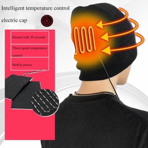 Men Women Electric Warm Heated Hat Unisex Outdoor Fishing Camping Office Winter Heating Cap
