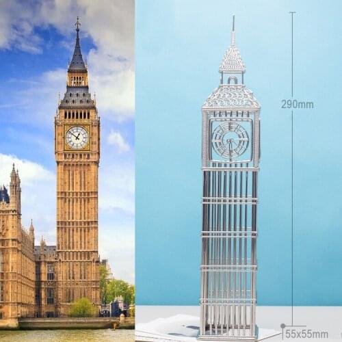 Steel Wire Model Doodles Destinations Doodles Destinations, Big Ben Architecture Replica Statue Card Holder and Award