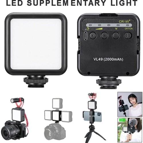New Arrival 1pc VL49 Mini LED Phone Camera Fill Lights Video Light Built-in Battery for Flash Accessories
