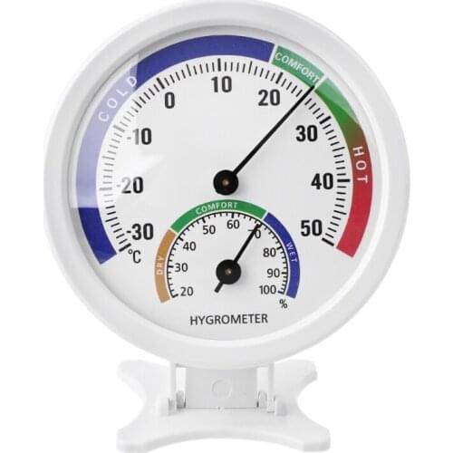 Hygrometer Thermometer Indoor Outdoor Moisture Thermometer 3" Humidity Gauge Meter Monitor with Table Stand Temperature