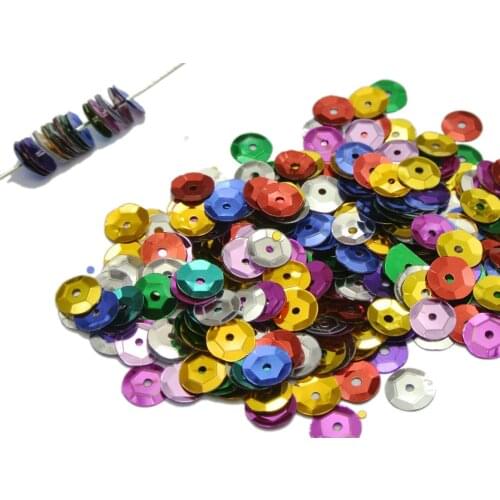 3000 CUP Round loose sequins Paillettes 8mm sewing Wedding craft Colour Pick