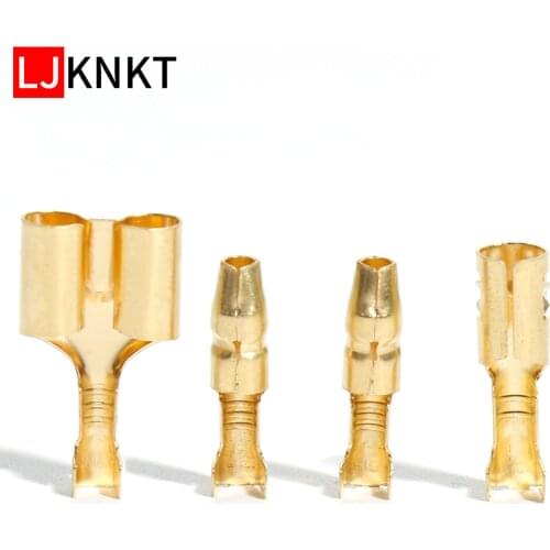 600/400/300pcs Male female Electrical spring auto connector Bullet Terminal Diameter 4.0mm sheath Double hole Cold pres