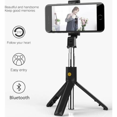 Wireless Bluetooth Selfie Stick Tripod with LED Fill Light Shutter Remote Control Foldable Mini Tripod for IOS Android