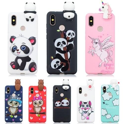 Funda For Xiaomi Mi A1 A2 Lite Case Etui 3D Unicorn Panda Owl Silicone TPU Case Cover On For Capa Xiaomi Redmi Note 6 Pro Case